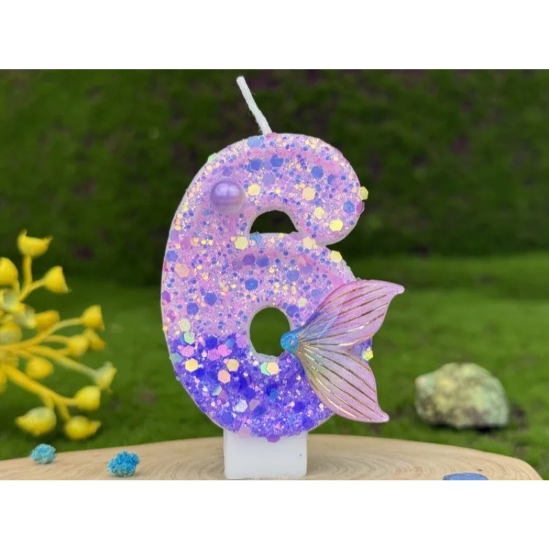 Glitter Purple Gradient Mermai - Holiday Candle Set 评论和价格