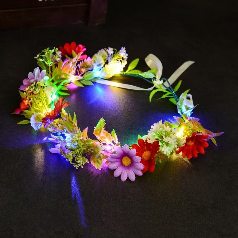 Luminous Floral Wreath LED Flo - Led Fairy String Lights 评论和价格