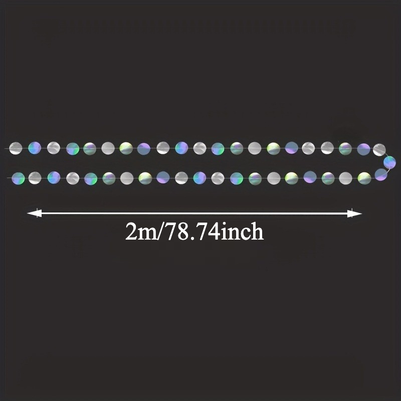 1pc Shimmering Iridescent Circ - Tinsel Garland Decoration 评论和价格