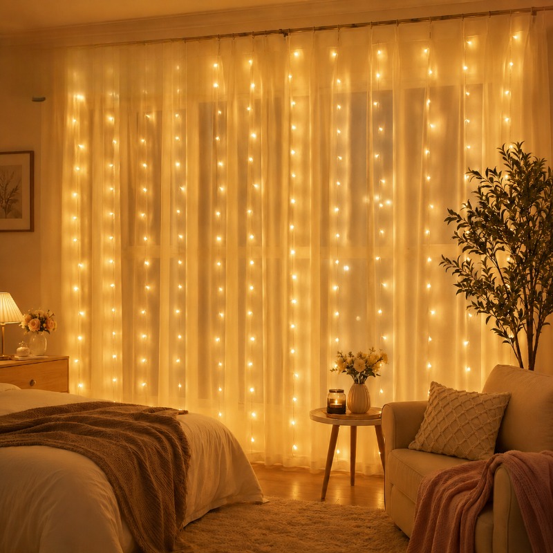 3/4/6m Curtain LED String Ligh - Led Fairy String Lights 评论和价格