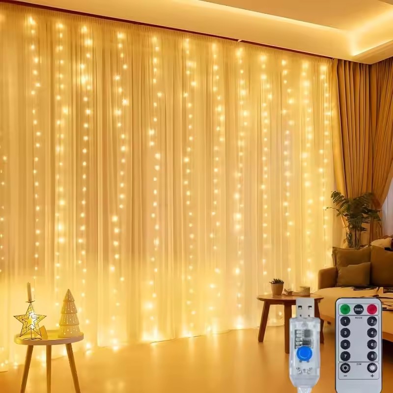 3/4/6m Curtain LED String Ligh - Led Fairy String Lights 评论和价格