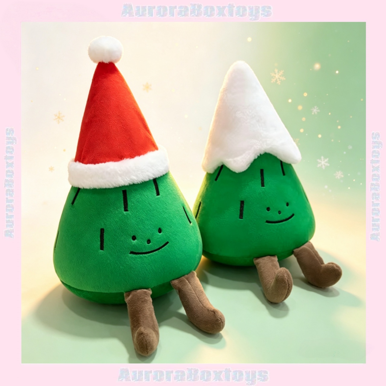 2026 Cartoon Christmas Tree Pl - Santa Hat Plush 评论和价格