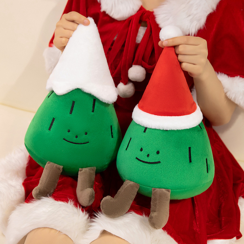 2026 Cartoon Christmas Tree Pl - Santa Hat Plush 评论和价格