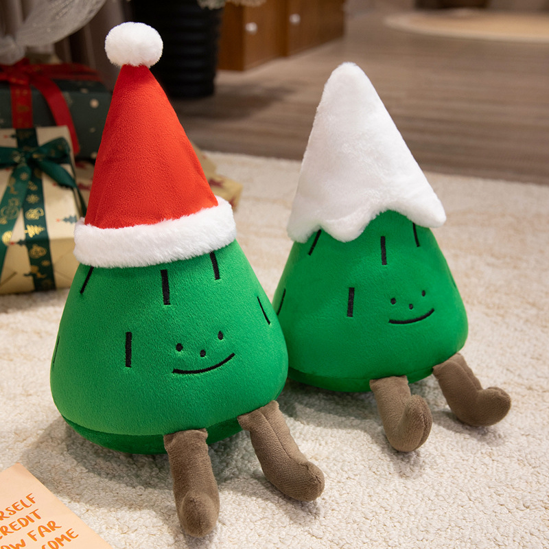 2026 Cartoon Christmas Tree Pl - Santa Hat Plush 评论和价格